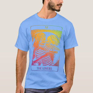 The Lovers Tarot Card Rainbow Occult Goth Lesbian T-Shirt