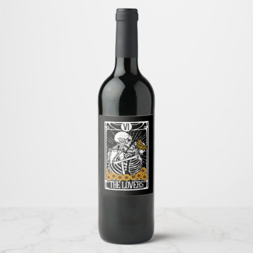 The Lovers Tarot Card Reading Witch Aesthetic Hall Wine Label