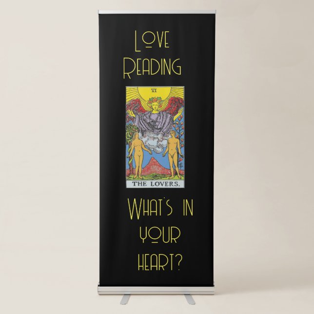 The Lovers Tarot Card Tarots Reading Custom Retractable Banner (Front)