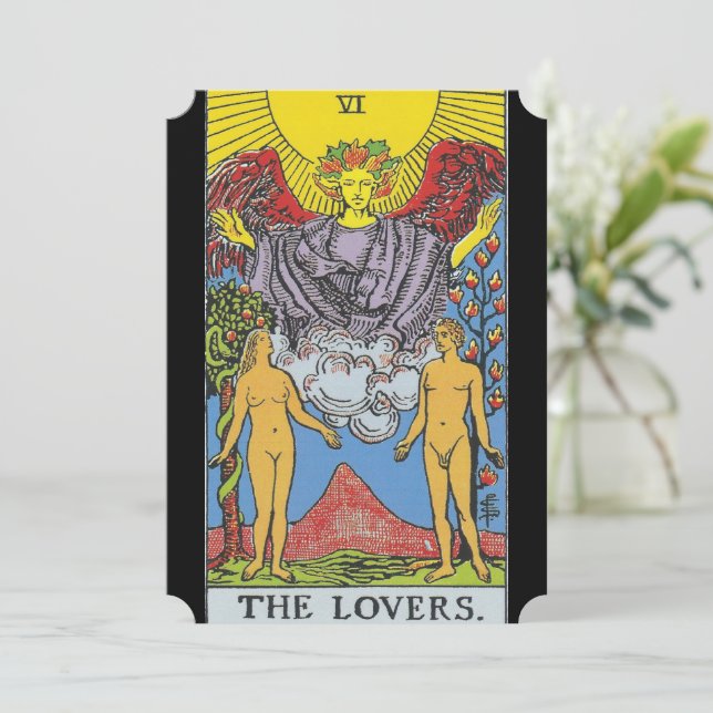The Lovers Tarot Card Tarots Reading Invitation (Standing Front)