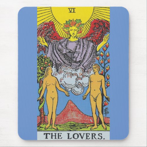 The Lovers Tarot Card Tarots Reading Mouse Pad