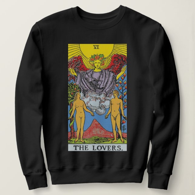 The Lovers Tarot Card Tarots Reading Sweatshirt (Design Front)