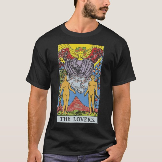 The Lovers Tarot Card Tarots Reading T-Shirt (Front)