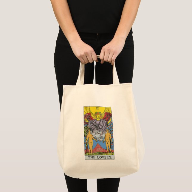 The Lovers Tarot Card Tarots Reading Tote Bag (Front (Product))