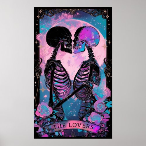 The Lovers Tarot Card Witchy Poster