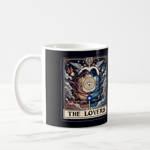 THE LOVERS Tarot Celestial Man  Woman Soulmates Coffee Mug