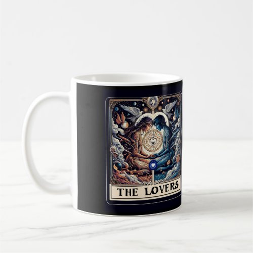 THE LOVERS Tarot Celestial Man  Woman Soulmates Coffee Mug