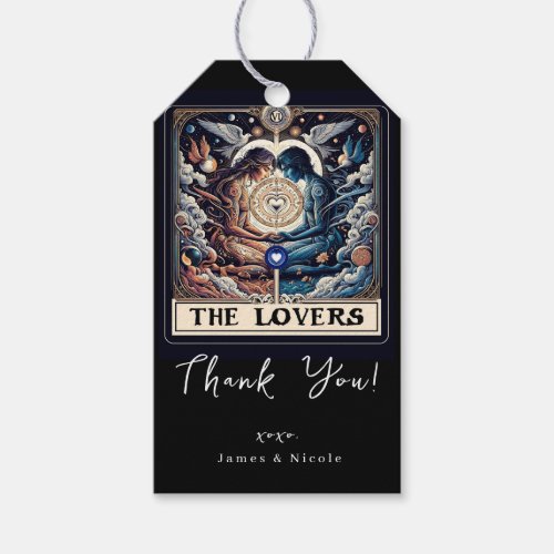 THE LOVERS Tarot Celestial Man  Woman Soulmates Gift Tags