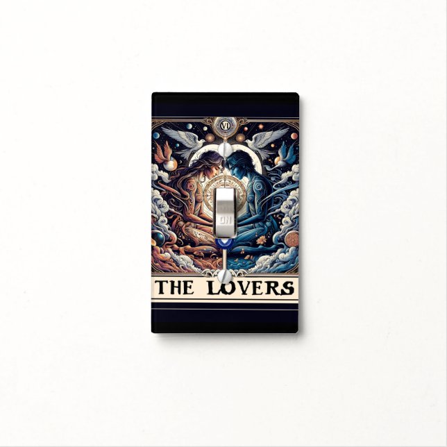 THE LOVERS Tarot Celestial Man & Woman Soulmates Light Switch Cover (In Situ)