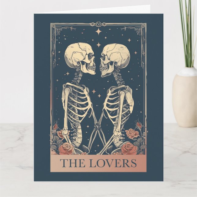 The Lovers Tarot Letterpress Thank You Card (Front)