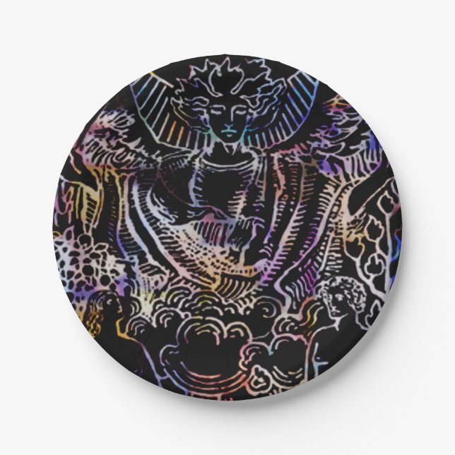 The Lovers Tarot Party Paper Plates (Front)