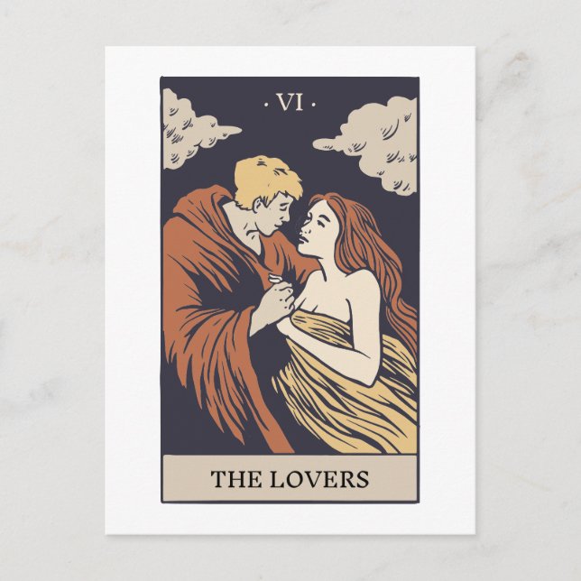 The Lovers Tarot Postcard (Front)