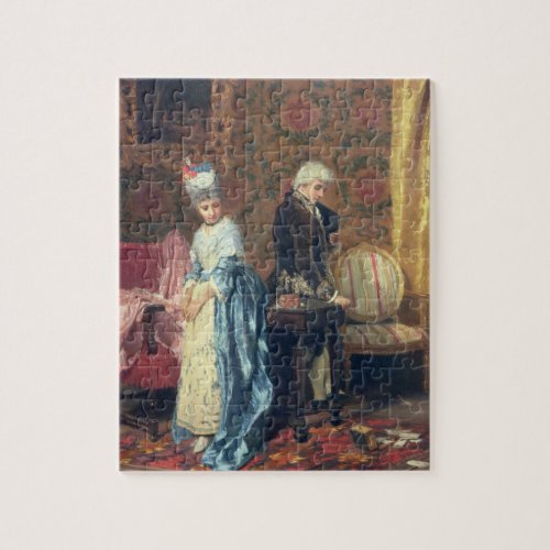 The Lovers Tiff 1872 oil on panel Jigsaw Puzzle