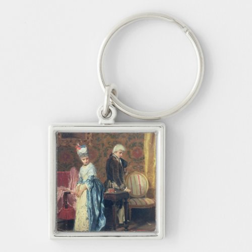 The Lovers Tiff 1872 oil on panel Keychain