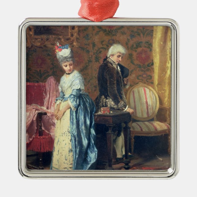 The Lovers' Tiff, 1872 (oil on panel) Metal Ornament (Front)