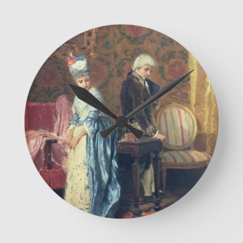 The Lovers Tiff 1872 oil on panel Round Clock