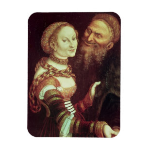 The Lovesick Old Man, 1553 (oil on panel) Magnet