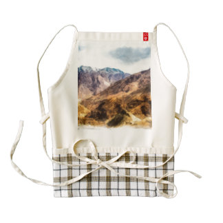 The lower hills of the mighty Himalayas Zazzle HEART Apron