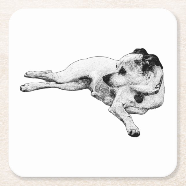 The Loyal Pause Square Paper Coaster (Front)