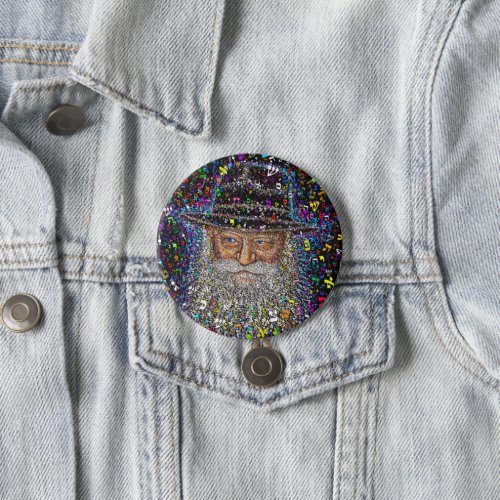 The Lubavitcher Rebbe made of Hebrew Letters Button