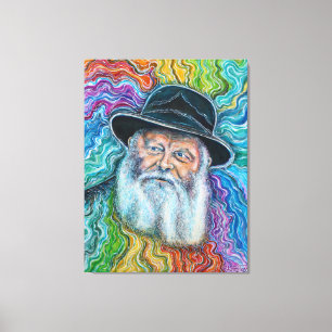 The Lubavitcher Rebbe Rainbow Canvas Print