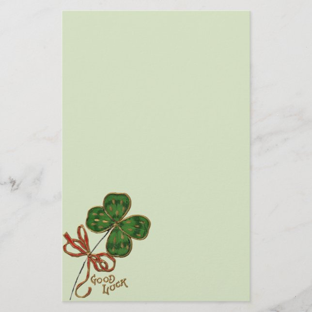 The Luck O The Irish St. Patrick's Day Stationery (Front)