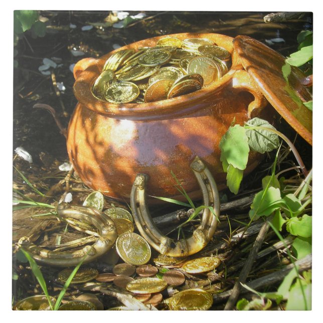 "The Luck of the Irish" Ceramic Tile (Front)