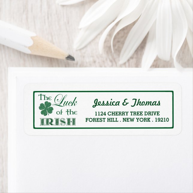 The Luck Of The Irish St. Patrick's Day Label (Insitu)