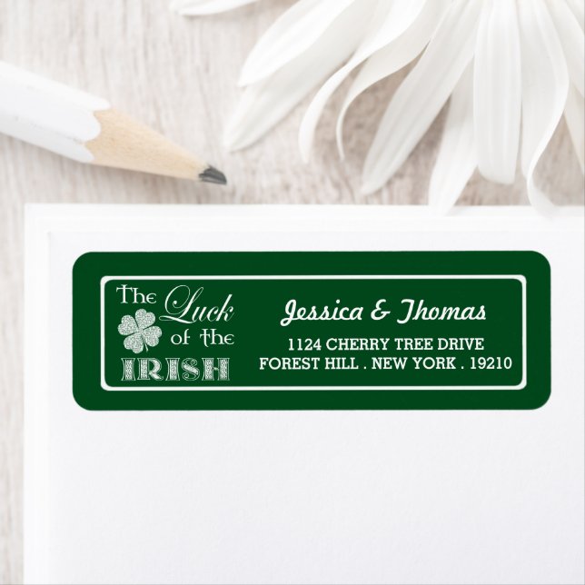 The Luck Of The Irish St. Patrick's Day Label (Insitu)