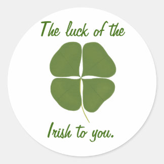 The luck of the Irish to you, shamrock stickers