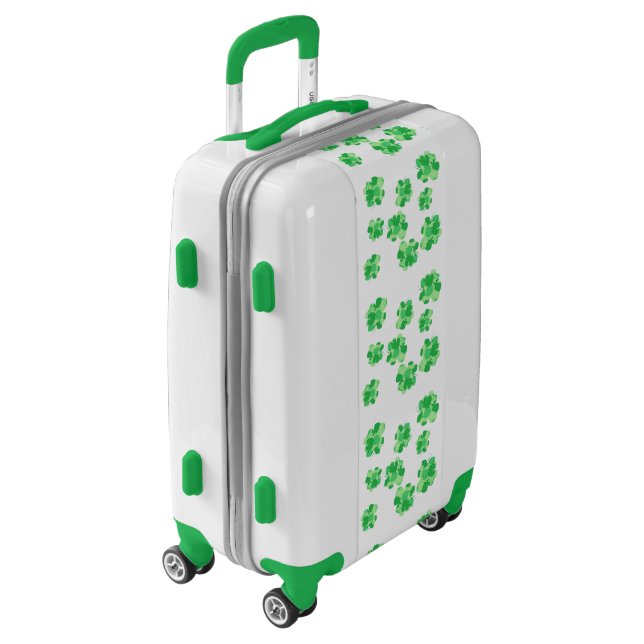 The luck of the Irish to you, Shamrocks Suitcases (Rotated Left)