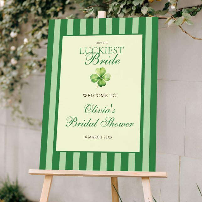 The Luckiest Bride Bridal Shower Welcome Foam Board (Creator Uploaded)