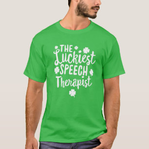 The Luckiest Speech Therapist St. Patrick's Day Lu T-Shirt