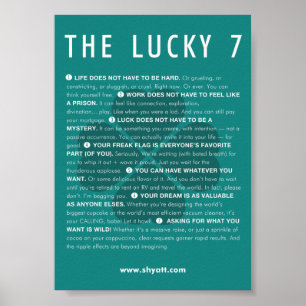 The Lucky 7 Manifesto - 5x7 poster