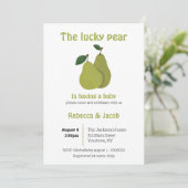 The lucky pear couples Baby Shower Invitation (Standing Front)