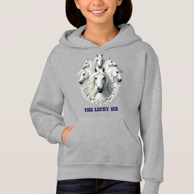 THE LUCKY SIX HORSES HOODIE (Front)