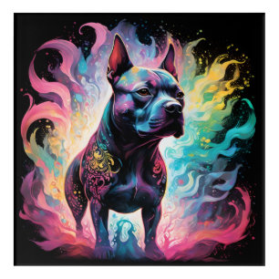 The Luminous Sentinel: A Holographic Staffordshire Acrylic Print