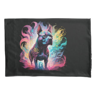 The Luminous Sentinel: A Holographic Staffordshire Pillow Case