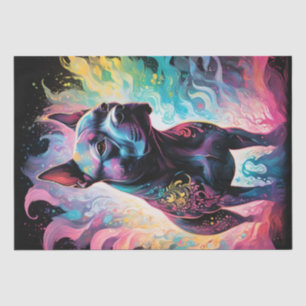 The Luminous Sentinel: A Holographic Staffordshire Tissue Paper