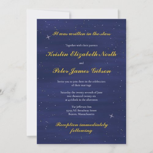 The Luna Suite Written in the Stars Wedding Invitation