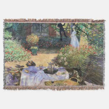 The Luncheon Claude Monet Fine Art Throw Blanket by monetart at Zazzle
