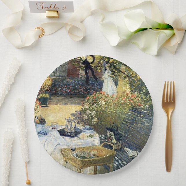 The Luncheon Claude Monet    Paper Plates (Wedding)