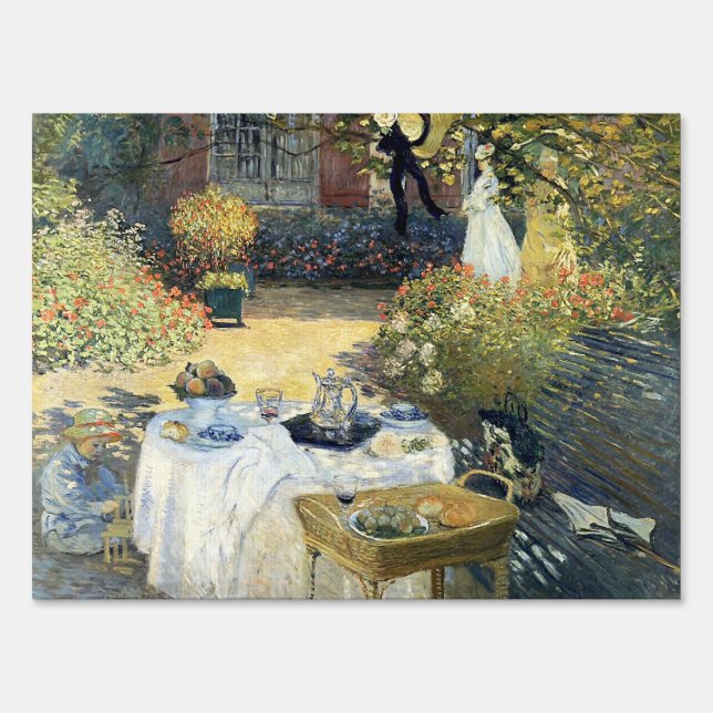 The Luncheon Claude Monet    Sign (Front)