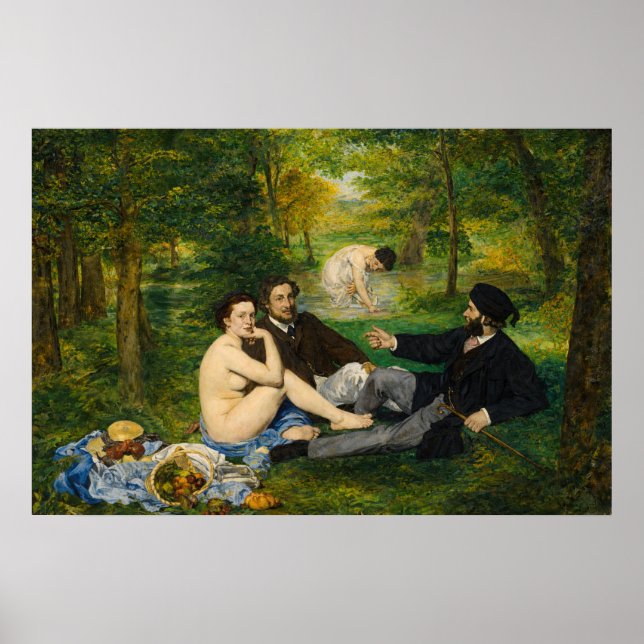 The Luncheon on the Grass by Edouard Manet Poster (Front)