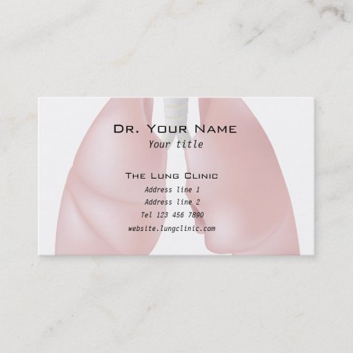 Customizable The Lung Doctor Business Card