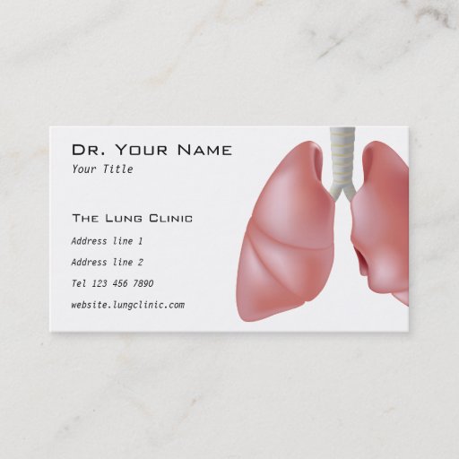 Customizable The Lung Doctor Business Card