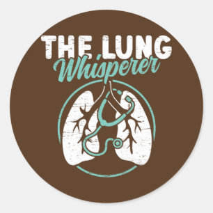 The Lung Whisperer Lungs Therapy RT Respiratory Classic Round Sticker