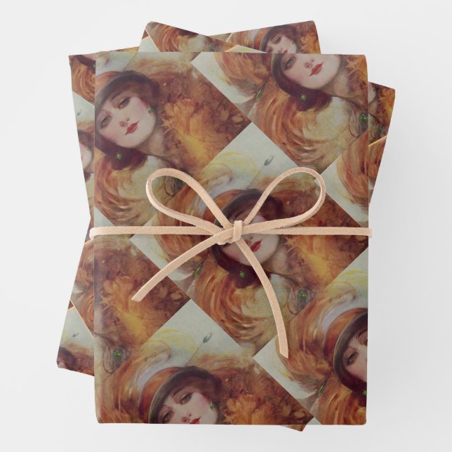 The Lure Of The Green Eyes - W.H. Barribal Wrapping Paper Sheets (In situ)