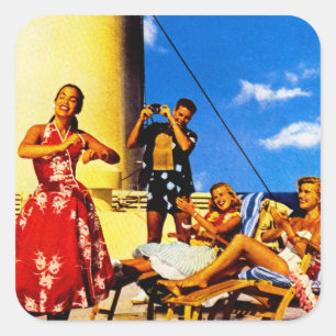 The Lurline is Hawaii Square Sticker