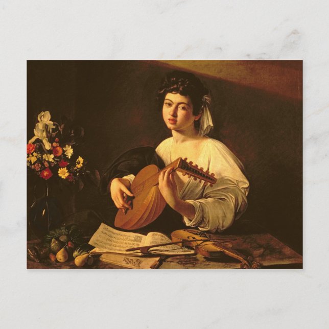 The Lute Player, c.1595 Postcard (Front)
